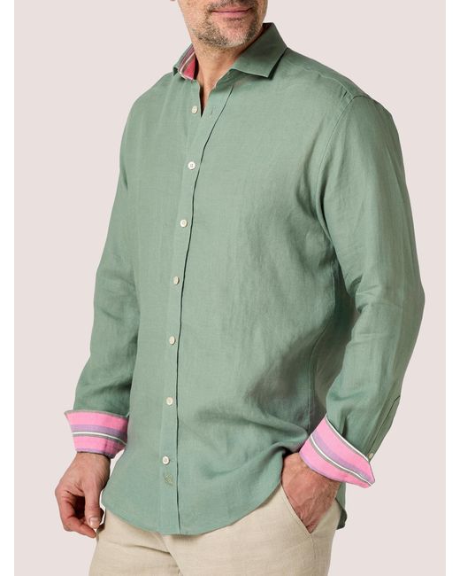 Koy Clothing Green Sage Linen Shirt for men