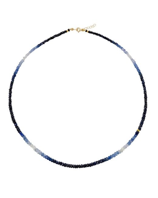 Bombyx House Metallic Birthstone September Sapphire Ombre Bead Necklace