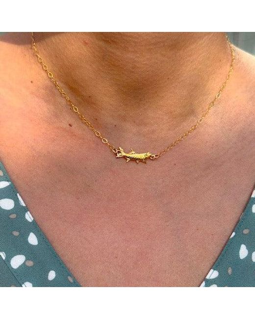 Lexi Jewelry Metallic Tarpon Fish Necklace