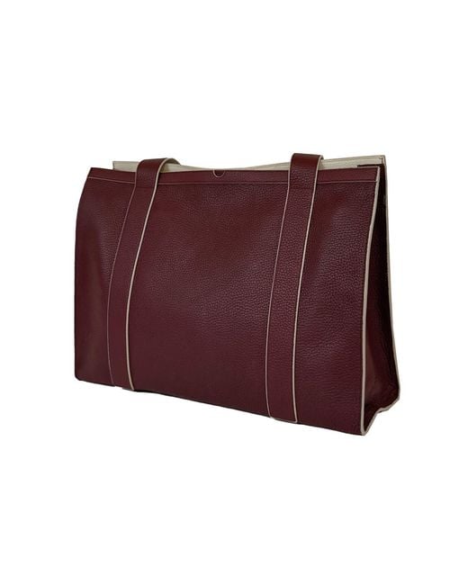 godi. Brown The Maxwell Leather Handmade Zip Tote Bag