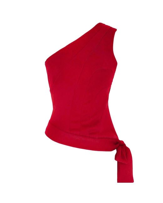 Emma Wallace Red Dione Top