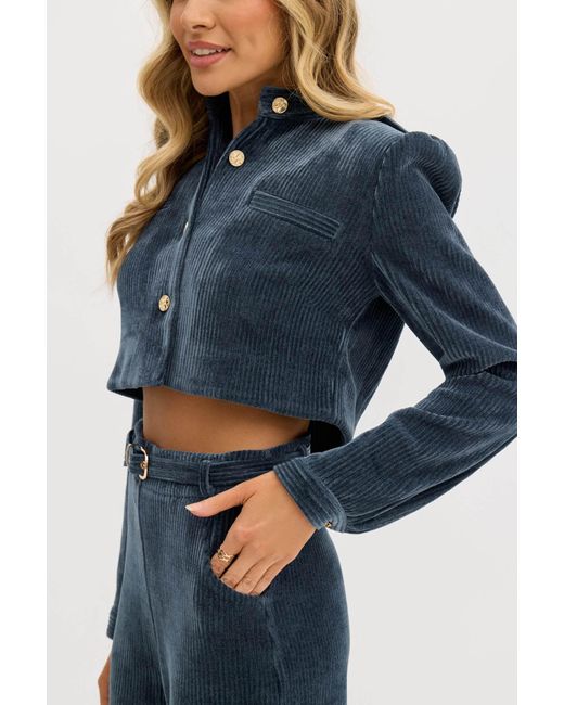 Why Mary Blue Lucia Corduroy Cropped Jacket