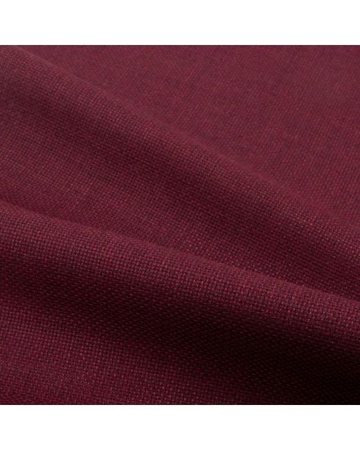 LE COLONEL Red Cabernet Italian Wool Tie for men