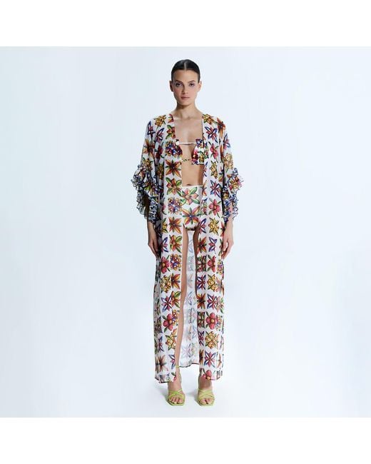 Nur Karaata Red Joali Sicilia Kimono