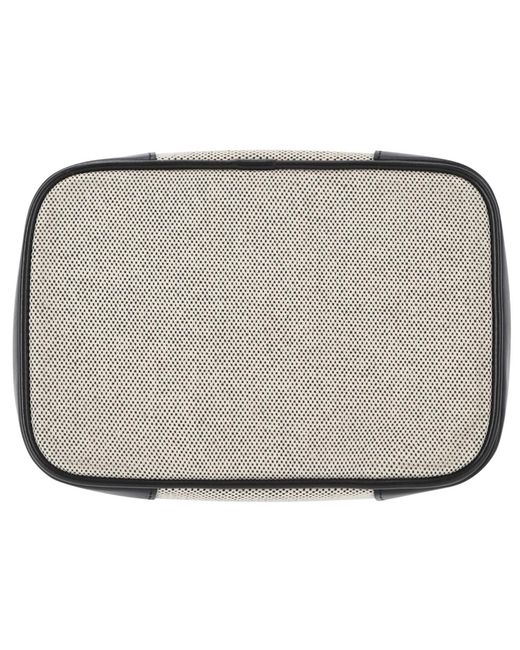 MARHEN.J Black Two-Tone Canvas & Apple Leather Bag
