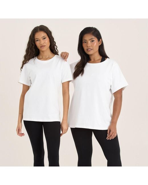 Loom Archives White Day Core 100% Cotton Slim Fit Tee
