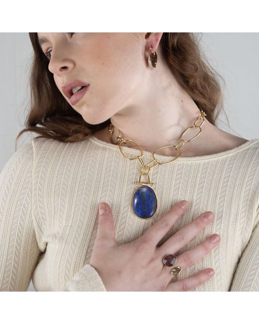 Rare Matters Jewelry Blue Lapis Pendant Necklace