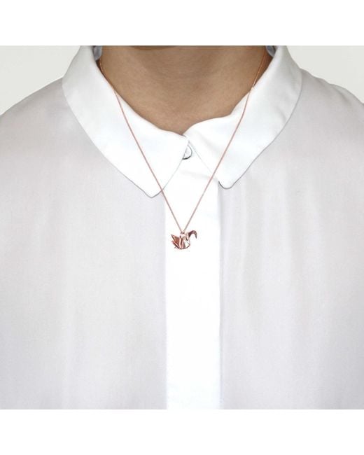 Origami Jewellery Metallic Mini Swan Necklace