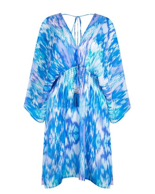 Sophia Alexia Blue Sea Dream Mini Capri Kimono Dress