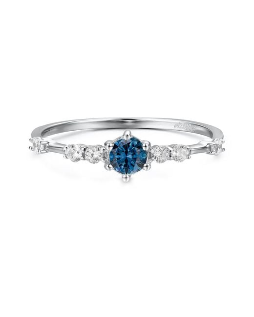 Azura Jewelry New York Blue The Center Of The Universe Topaz Ring Vermeil