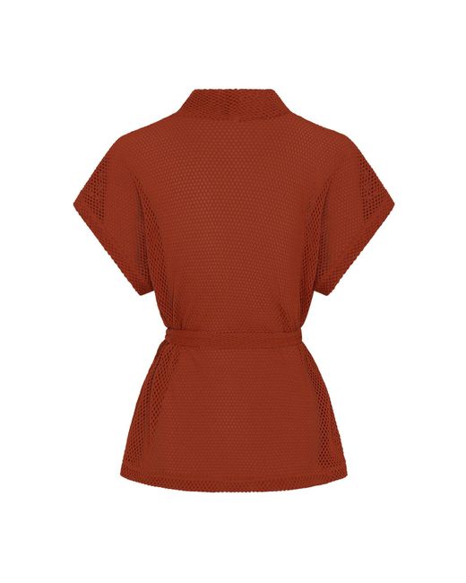 ARMS OF EVE Brown Sardinia Wrap Top