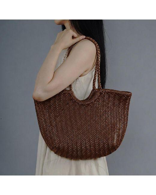 Rimini Brown Hand Woven Shooper