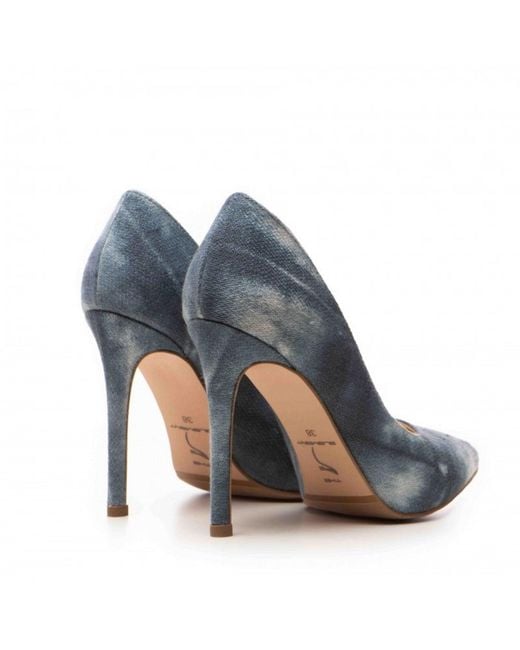 The 5Th Element Blue Washed Denim Stiletto Pumps