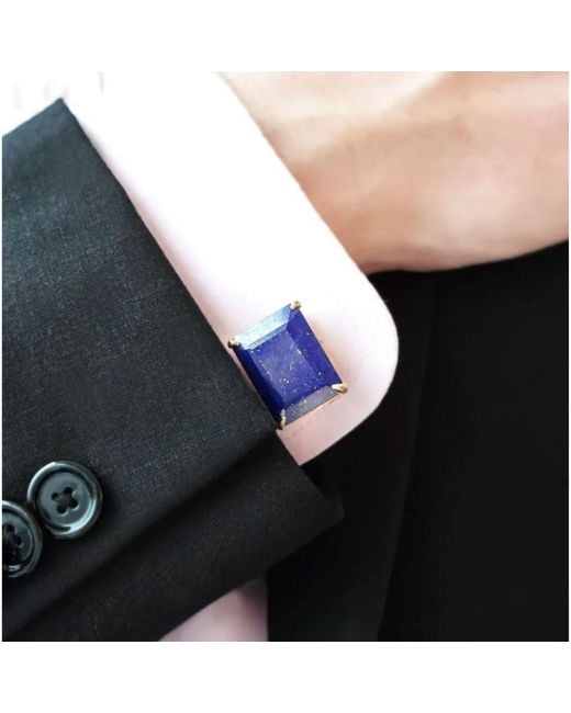 Bounkit Blue Hassan Cufflinks Lapis for men