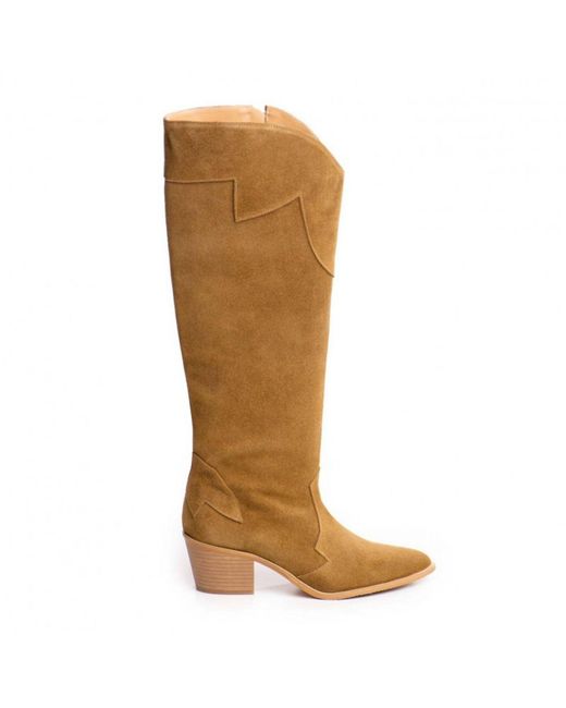 The 5Th Element Brown Neutrals Artemis High Western Boots