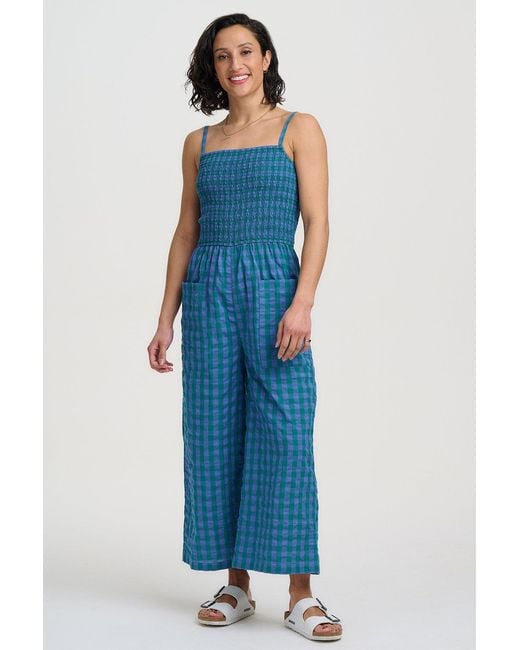 Sugarhill Blue Annabeth Jumpsuit & Peacock Check