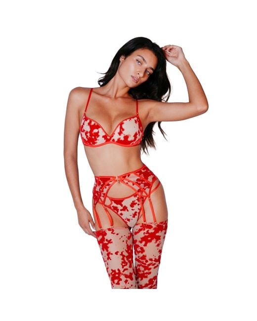 Perilla Lingerie Red Harlow Bra Monocup Push Up
