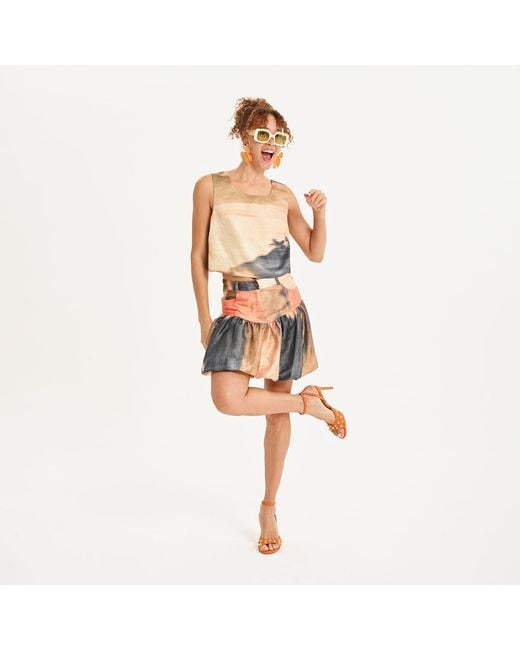 Lalipop Design Multicolor Bloom Balloon Mini Skirt