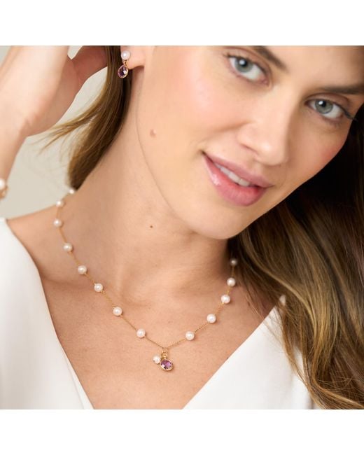 Pearls of the Orient Online Purple Nova Amethyst & Cultured Freshwater Pearl Drop Earrings
