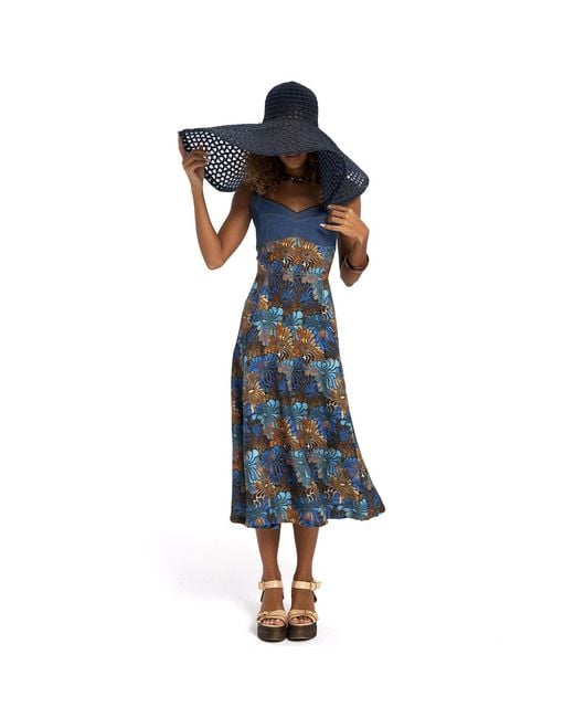 Lalipop Design Blue Midi Dress