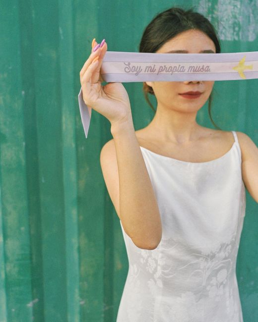 Lost Pattern Metallic I Am My Own Muse By Frida Silk Twill Skinny Scarf