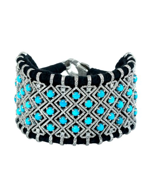 Artisan Blue Diamond Statement Bracelet