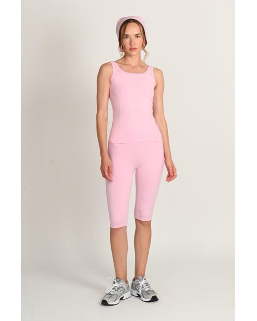 The Koozy Pink Jasmin Square Neck Vest