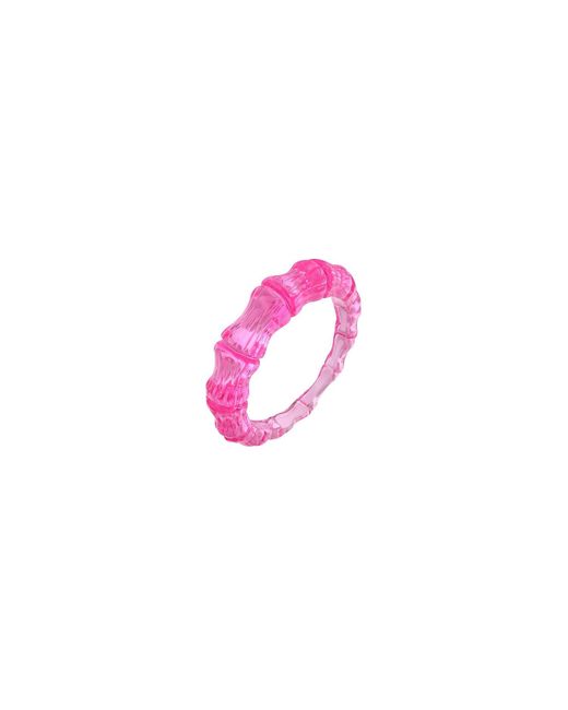 Gold & Honey Pink Bamboo Ring