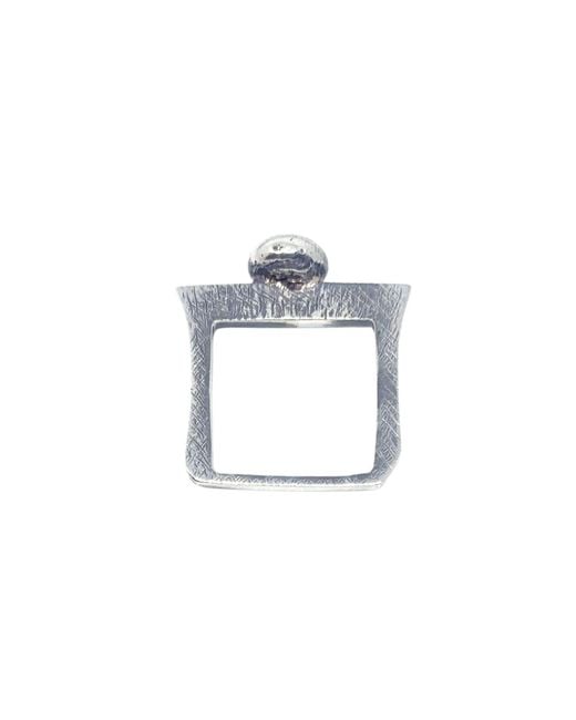 Tg-Jewellery by Tamara Gervasio Blue Square Pebble Ring
