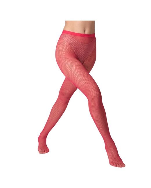 Hedoine Red The Drama — Fishnet Tights