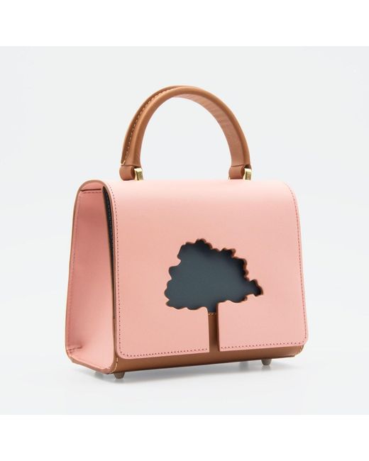 Absurde Pink One Way Small Leather Shoulder Bag