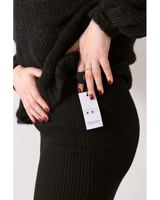 SALANIDA Blue Madonna Ribbed-Knit Midi Skirt *Reversible