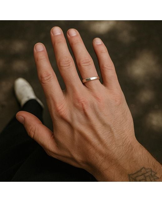 Unaloe White Classic Smooth Sterling Band: An Expression Of Courage And Genuine Bond for men