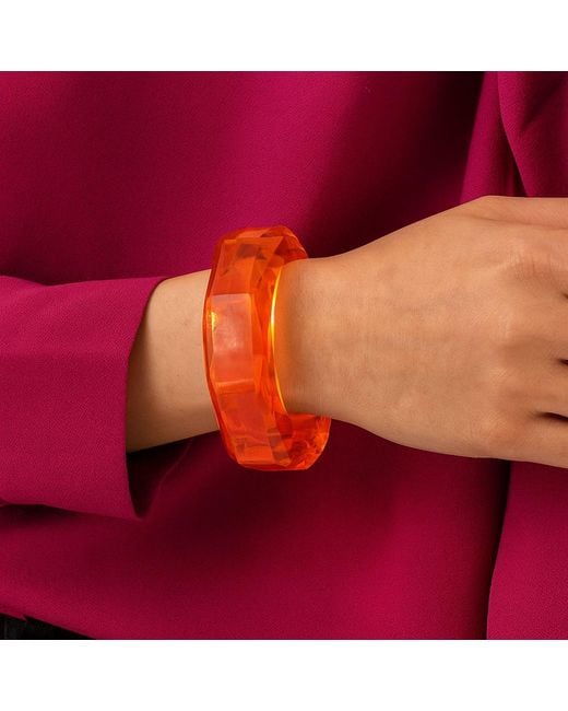 Michael Nash Jewelry Orange Susanna Faceted Acrylic Bangle