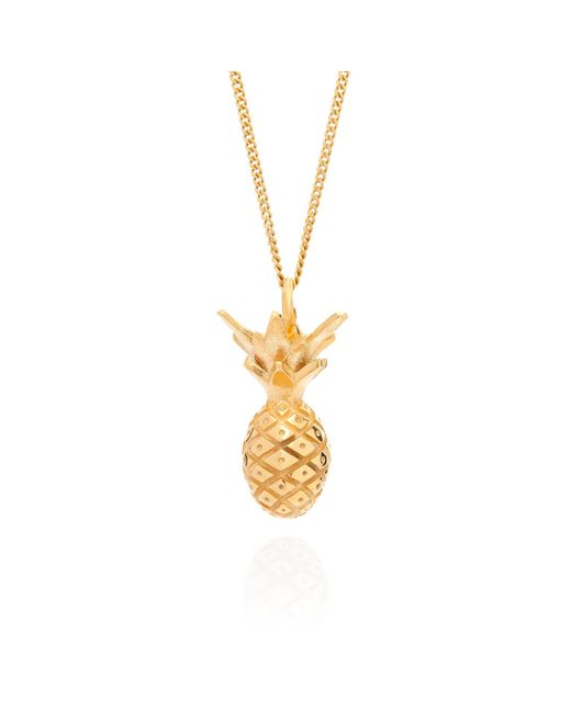 Lee Renee Multicolor Pineapple Necklace Gold