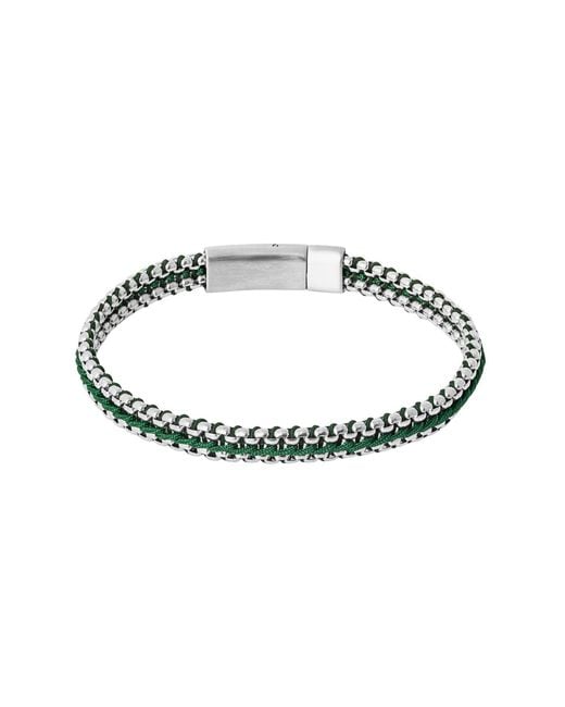 Tateossian Metallic Tris Button Bracelet for men