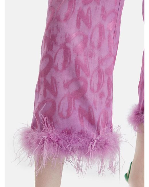 Nocturne Pink Jacquard Pants Lilac