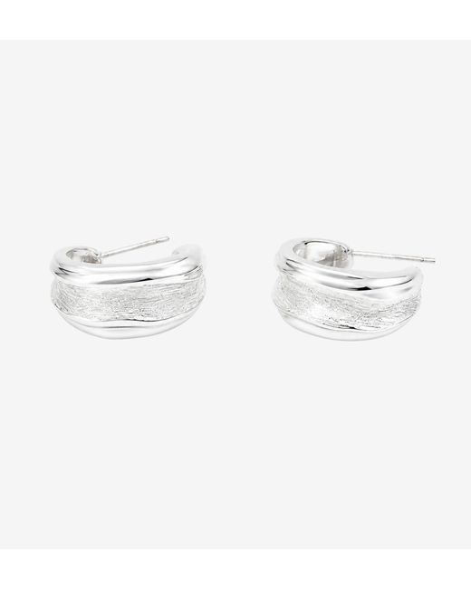 Uchi and Soto Metallic Nami Molten Hoop Earrings