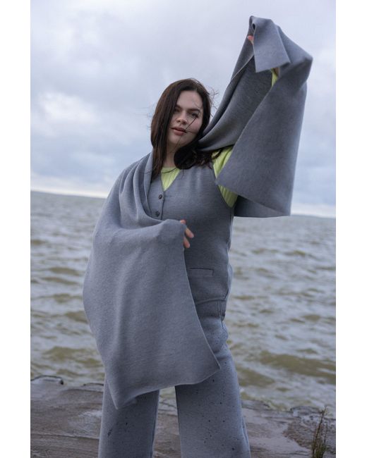 SALANIDA Gray Galante Knitted 100% Merino Waistcoat