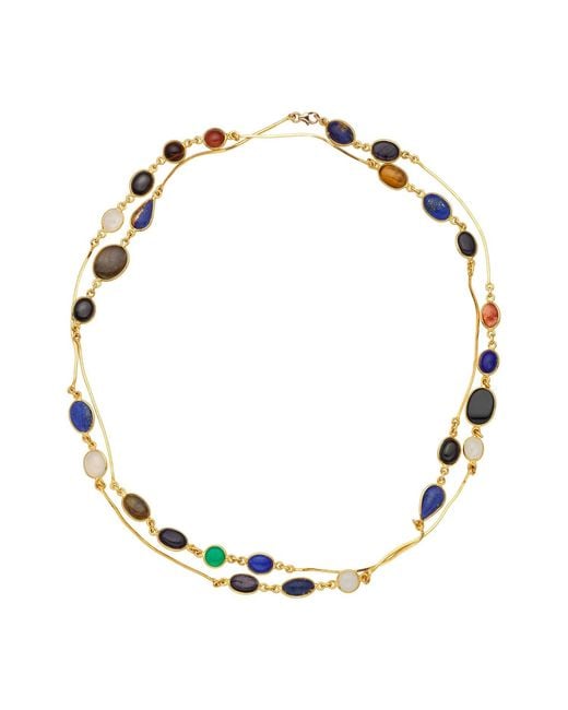 Preeti Sandhu Metallic Mosaic Necklace Multi-Stone