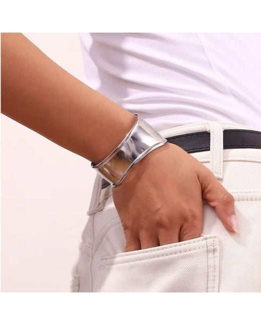 Olivia Le Gray Abstract Statement Cuff Bracelet