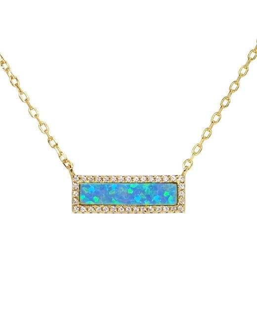 KAMARIA Multicolor Reflection Opal Bar Necklace