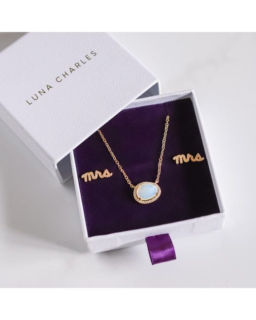 Luna Charles Metallic Bride Moonstone Gift Set