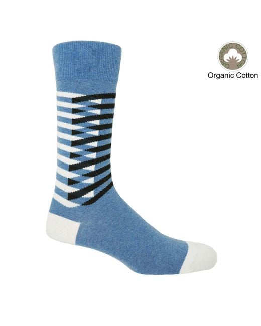 Peper Harow - Made in England Blue Organic Socks Bundle – for men