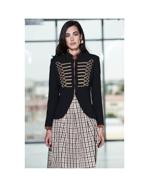 The Extreme Collection Black Blazer With Hussar Embroidery