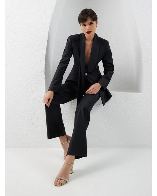 Lumina Eligma Black Shawl Suit Blazer