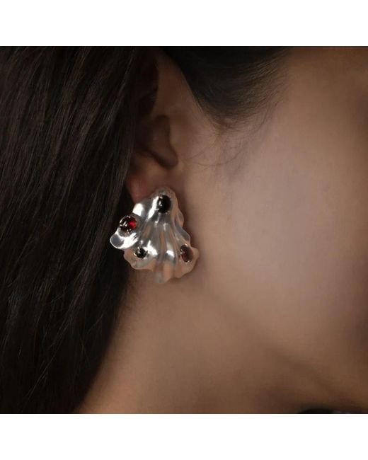 Onia Metallic Chanterelle Cluster Earrings