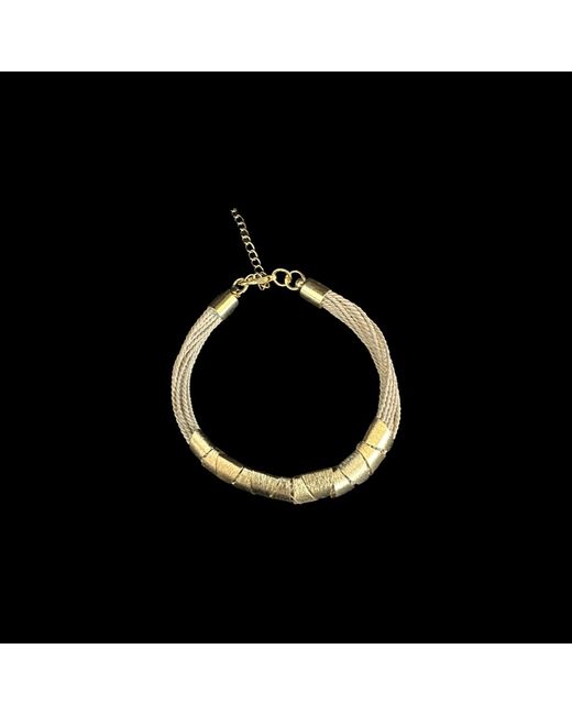 Nart Nature Making Art Metallic The Stones Buriti Natural Fiber Bracelet