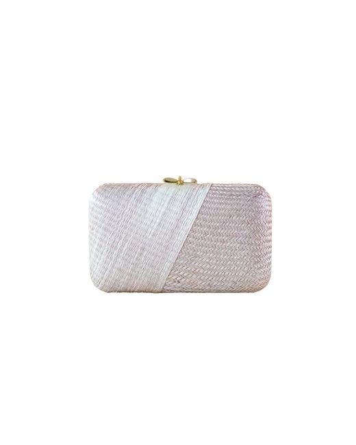 LIKHÂ Gray Dusty Rose Kimono Clutch Purse
