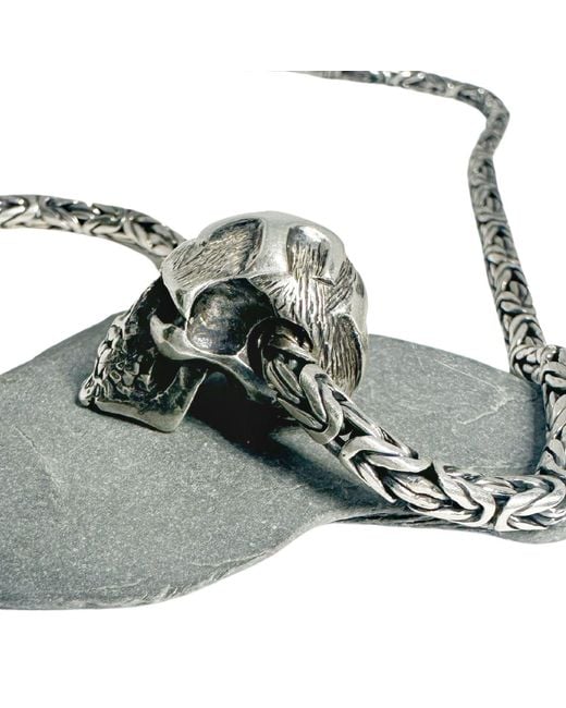 Tg-Jewellery by Tamara Gervasio Green Japanese Good Luck Skull Necklace for men